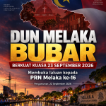 DUN Melaka bubar esok